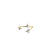14k Yellow Gold .20ct G SI1 Round Diamond Open Ring